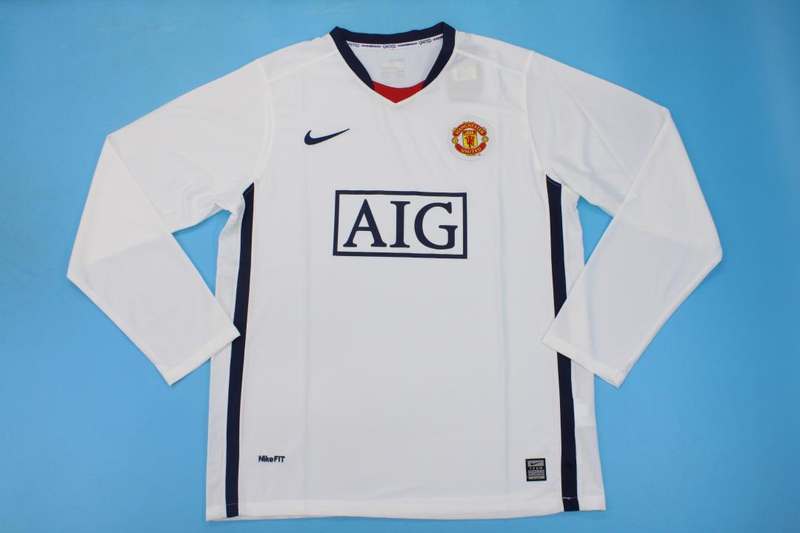 AAA(Thailand) Manchester United 2008/09 Away Retro Soccer Jersey(L/S)