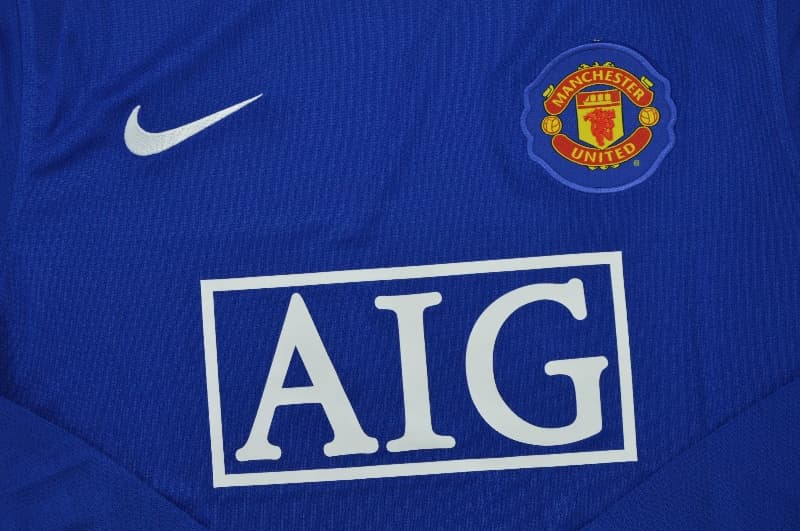 AAA(Thailand) Manchester United 2008/09 Third Long Sleeve Retro Soccer Jersey(Player)