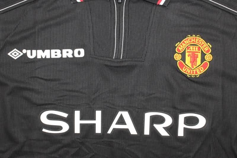 AAA(Thailand) Manchester United 1999 Black Retro Soccer Jersey