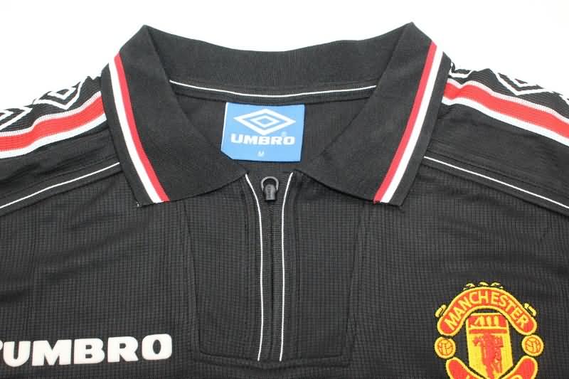 AAA(Thailand) Manchester United 1999 Black Retro Soccer Jersey