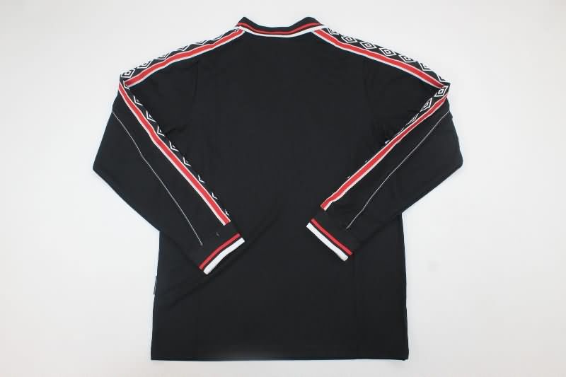 AAA(Thailand) Manchester United 1999 Black Long Sleeve Retro Soccer Jersey