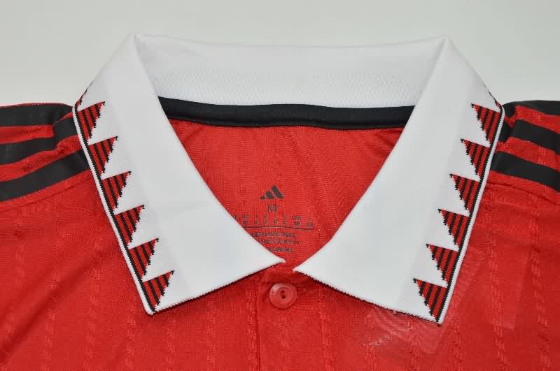 AAA(Thailand) Manchester United 2022/23 Home Long Sleeve Retro Soccer Jersey (Player)