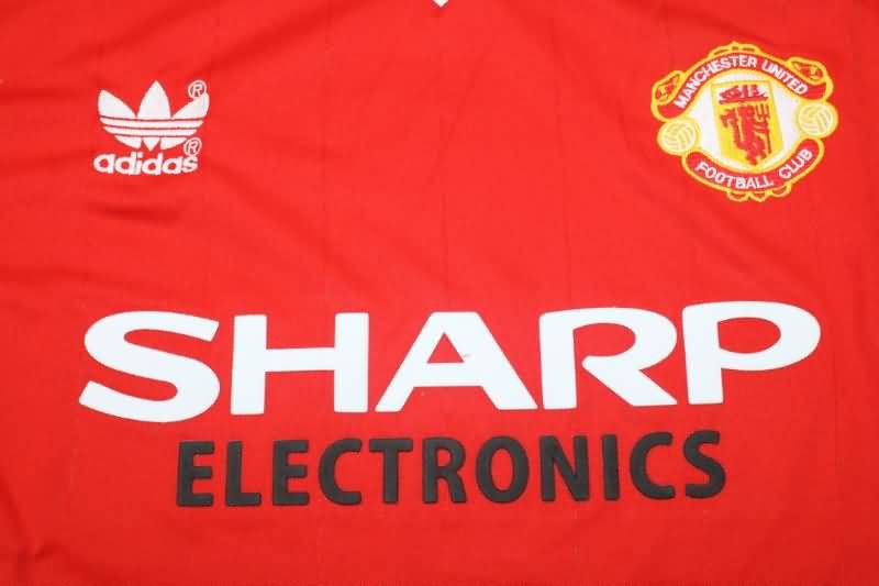 AAA(Thailand) Manchester United 1982/83 Home Retro Jersey(L/S)