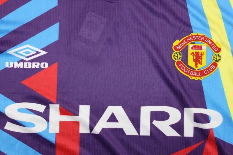 AAA(Thailand) Manchester United 1992/93 GK Purples Long Retro Soccer Jersey