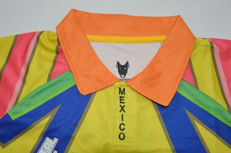 AAA(Thailand) Mexico 1998 Goalkeeper Retro Soccer Jersey