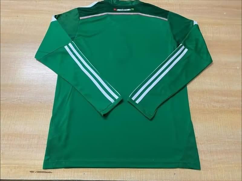 AAA(Thailand) Mexico 2014 Home Long Sleeve Retro Soccer Jersey