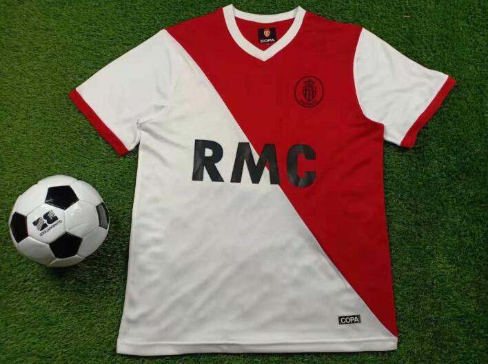 AAA(Thailand) Monaco 1977/82 Retro Home Soccer Jersey