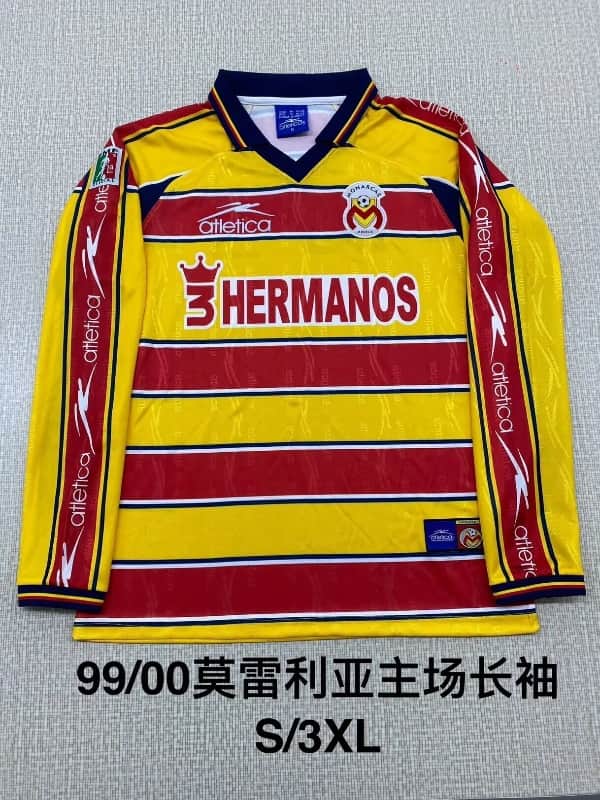 AAA(Thailand) Morelia 1999/00 Home Long Sleeve Retro Soccer Jersey AAA(Thailand) Morelia 1999/00 Home Long Sleeve Retro Soccer Jersey