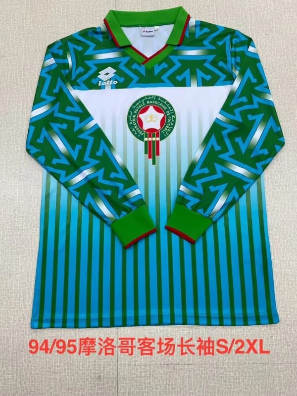 AAA(Thailand) Morocco 1994/95 Away Retro Long Sleeve Soccer Jersey