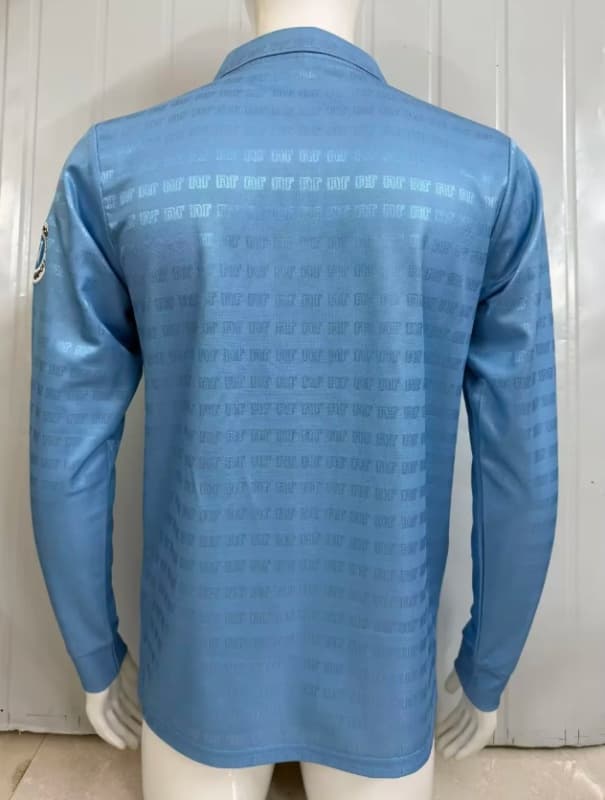 AAA(Thailand) Napoli 1990/91 Home Retro Long Sleeve Soccer Jersey