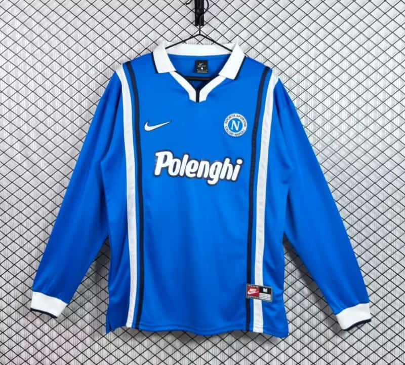 AAA(Thailand) Napoli 1997/98 Home Retro Long Sleeve Soccer Jersey