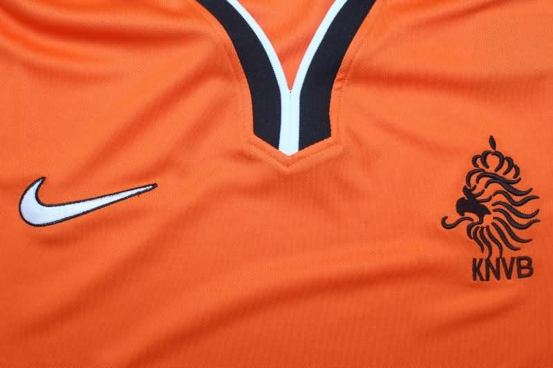 AAA(Thailand) Netherlands 1998 Home Long Sleeve Retro Soccer Jersey