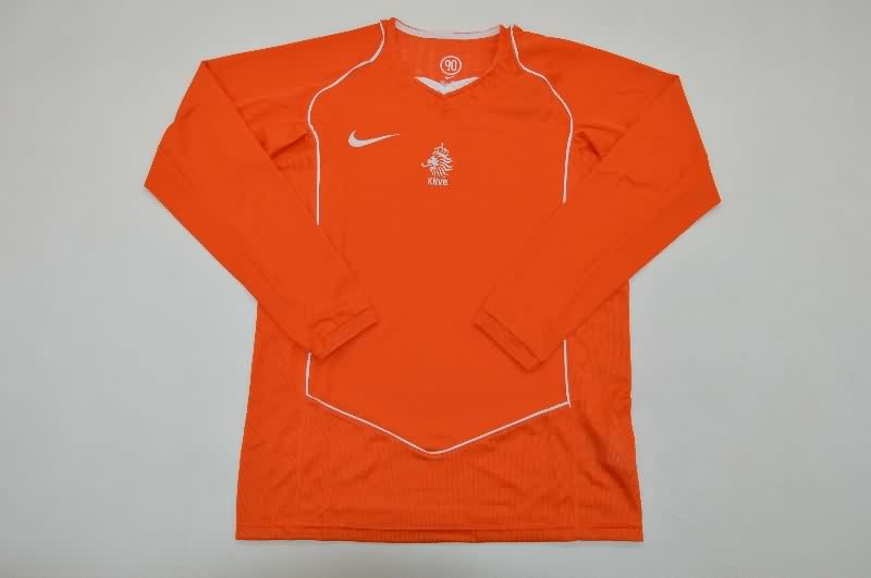 AAA(Thailand) Netherlands 2004 Home Retro Long Sleeve Soccer Jersey  AAA(Thailand) Netherlands 2004 Home Retro Long Sleeve Soccer Jersey