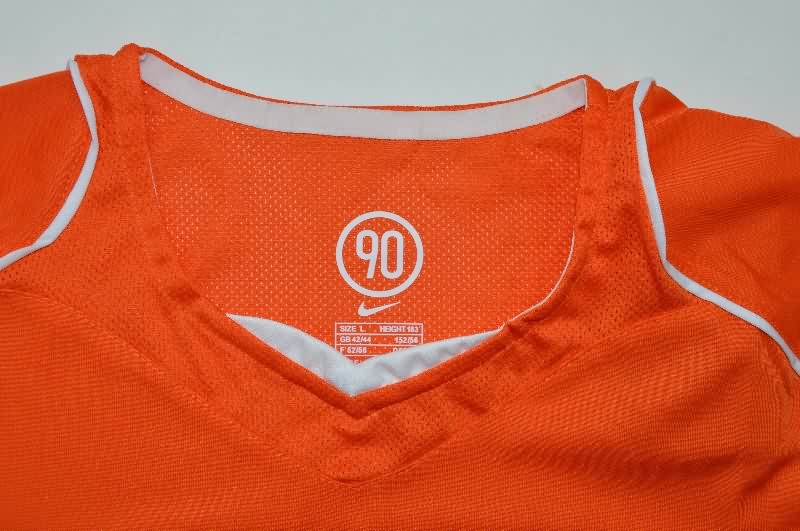 AAA(Thailand) Netherlands 2004 Home Retro Long Sleeve Soccer Jersey