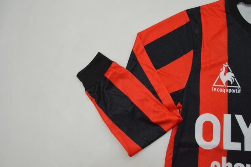 AAA(Thailand) OGC Nice 1977/78 Home Long Sleeve Retro Soccer Jersey