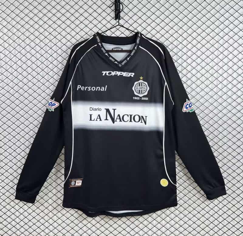AAA(Thailand) Olimpia 2002 Away Retro Long Sleeve Soccer Jersey