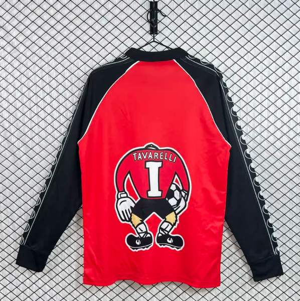 AAA(Thailand) Olimpia 2002 Goalkeeper Red Retro Long Sleeve Soccer Jersey