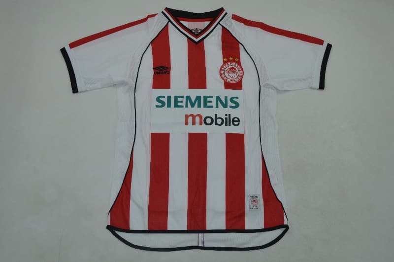 AAA(Thailand) Olympiacos 2001/02 Home Retro Soccer Jersey AAA(Thailand) Olympiacos 2001/02 Home Retro Soccer Jersey