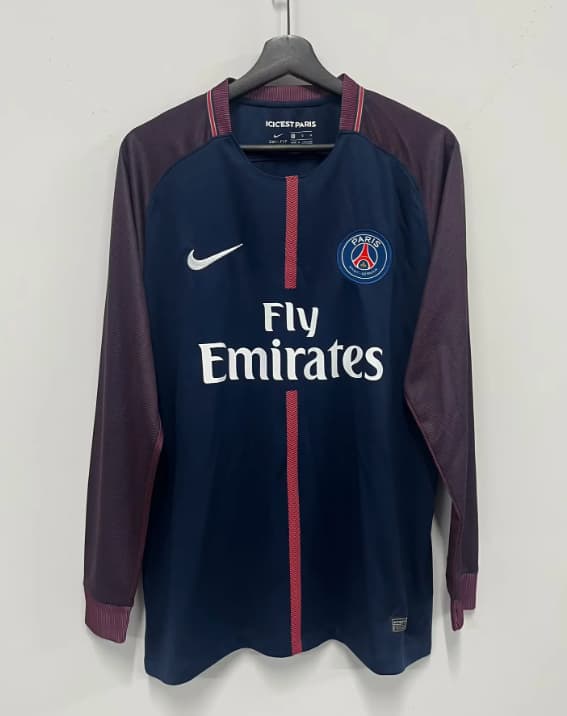 AAA(Thailand) Paris St German 2017/18 Home Retro Long Sleeve Soccer Jersey