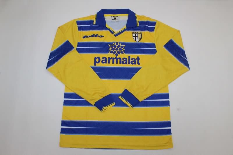 AAA(Thailand) Parma 1998/99 Home Retro Long Sleeve Soccer Jersey AAA(Thailand) Parma 1998/99 Home Retro Long Sleeve Soccer Jersey