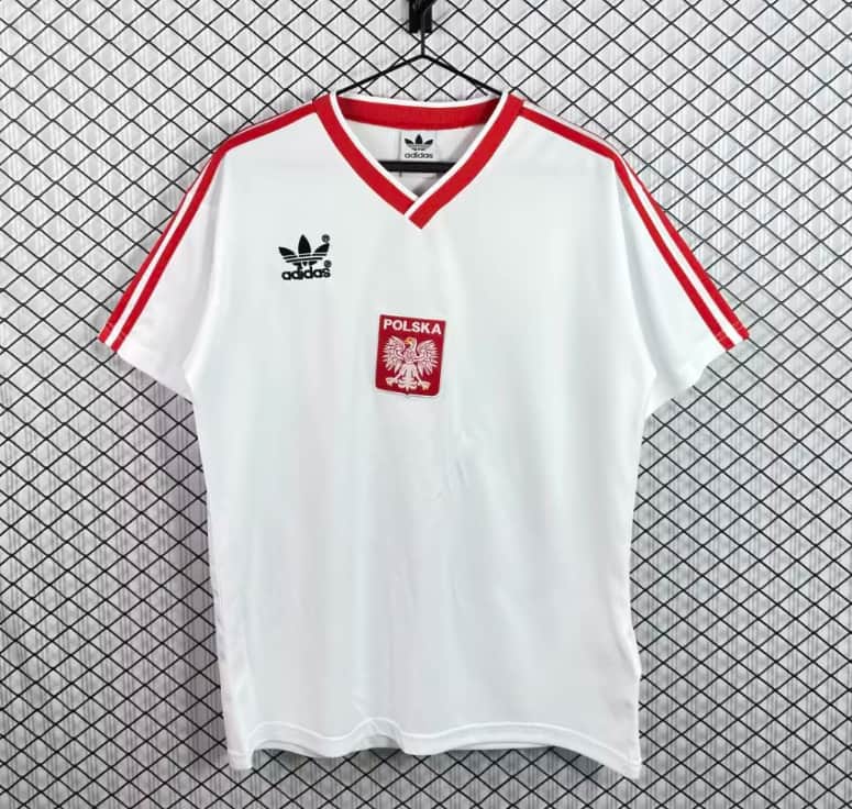 AAA(Thailand) Poland 1986 Home Retro Soccer Jersey AAA(Thailand) Poland 1986 Home Retro Soccer Jersey
