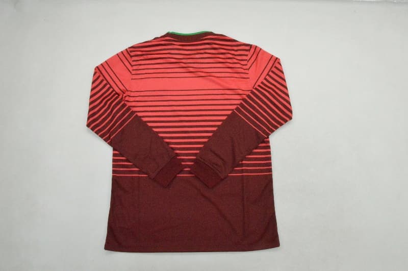 AAA(Thailand) Portugal 2014 Home Retro Long Sleeve Soccer Jersey