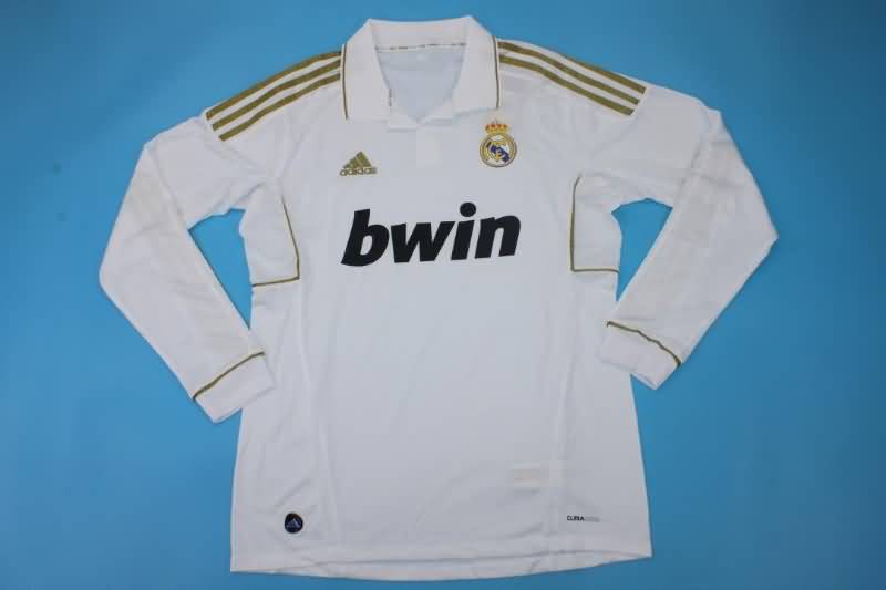 AAA(Thailand) Real Madrid 2011/12 Home Long Retro Soccer Jersey