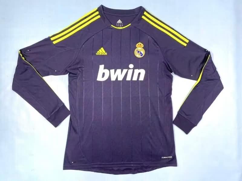 AAA(Thailand) Real Madrid 2012/13 Away Long Sleeve Retro Soccer Jersey