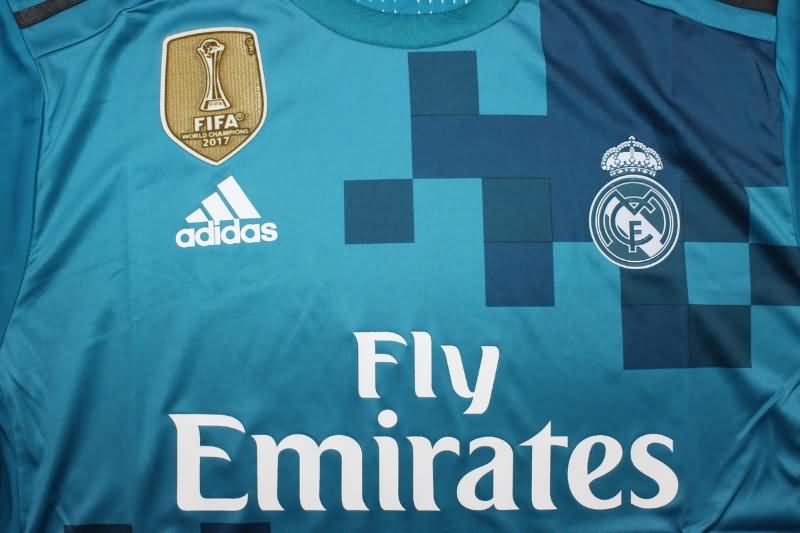 AAA(Thailand) Real Madrid 2017/18 Third Long Sleeve Retro Soccer Jersey (Player)