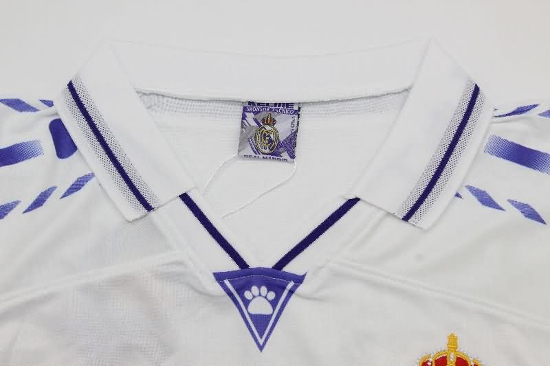 AAA(Thailand) Real Madrid 1996/97 Home Long Sleeve Retro Soccer Jersey
