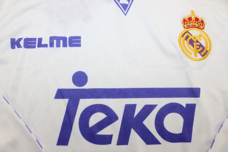 AAA(Thailand) Real Madrid 1996/97 Home Long Sleeve Retro Soccer Jersey