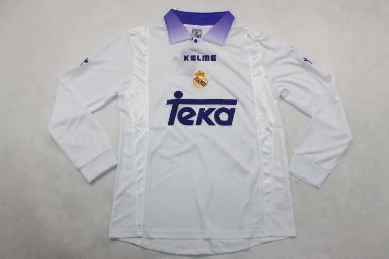 AAA(Thailand) Real Madrid 1997/98 Home Long Sleeve Retro Soccer Jersey