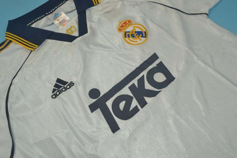 AAA(Thailand) Real Madrid 1998/00 Home Retro Soccer Jersey