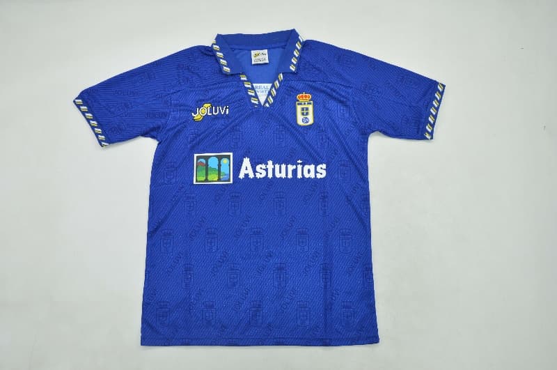 AAA(Thailand) Real Oviedo 1995/96 Home Retro Soccer Jersey AAA(Thailand) Real Oviedo 1995/96 Home Retro Soccer Jersey