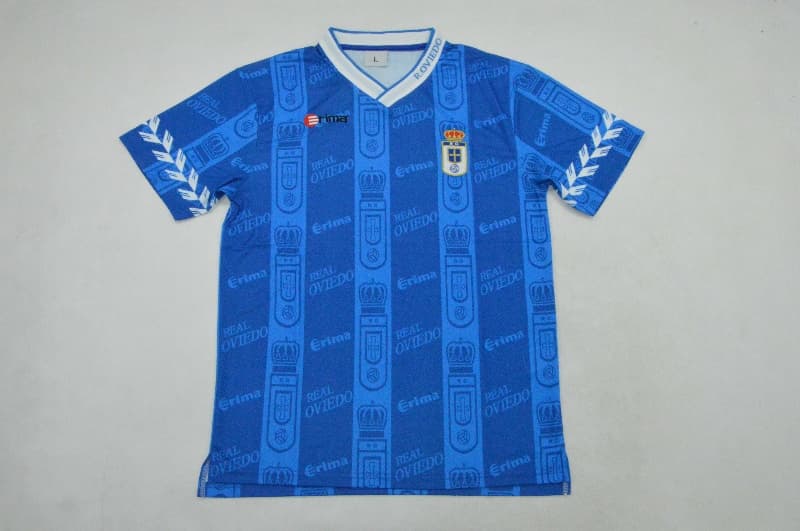 AAA(Thailand) Real Oviedo 1998/99 Home Retro Soccer Jersey AAA(Thailand) Real Oviedo 1998/99 Home Retro Soccer Jersey