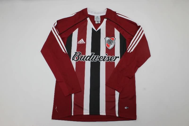 AAA(Thailand) River Plate 2005/06 Away Long Sleeve Retro Soccer Jersey AAA(Thailand) River Plate 2005/06 Away Long Sleeve Retro Soccer Jersey