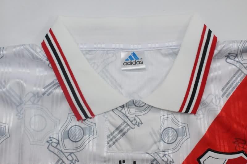 AAA(Thailand) River Plate 1996 Home Long Sleeve Retro Soccer Jersey