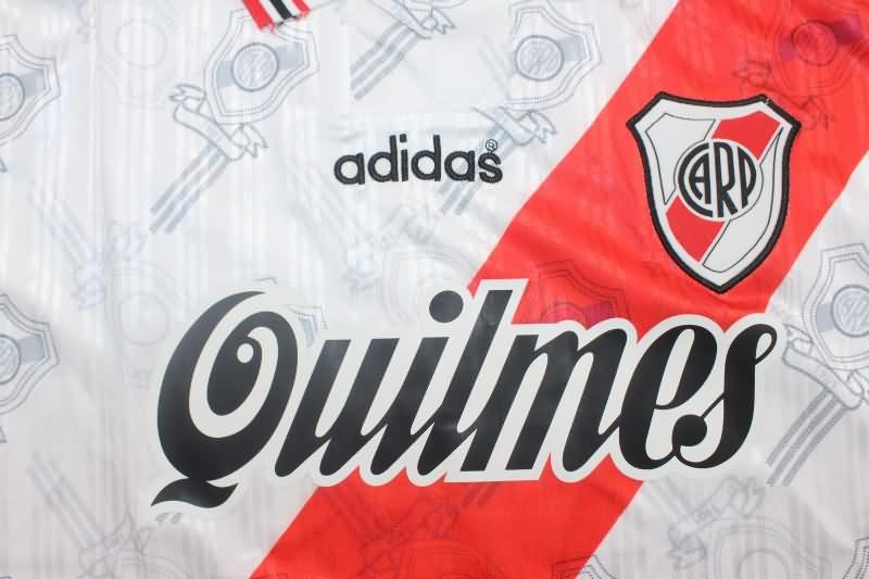 AAA(Thailand) River Plate 1996 Home Long Sleeve Retro Soccer Jersey