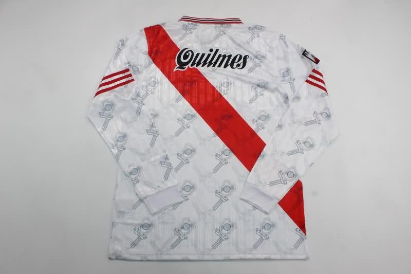 AAA(Thailand) River Plate 1996 Home Long Sleeve Retro Soccer Jersey