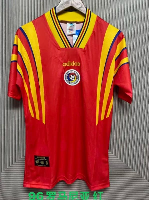 AAA(Thailand) Romania 1996 Home Retro Soccer Jersey