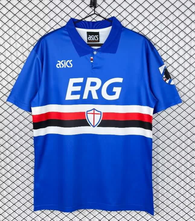 AAA(Thailand) Sampdoria 1993/94 Home Retro Soccer Jersey AAA(Thailand) Sampdoria 1993/94 Home Retro Soccer Jersey