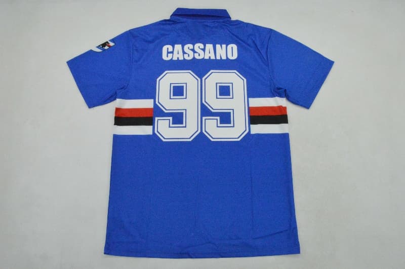 AAA(Thailand) Sampdoria 1993/94 Home Retro Soccer Jersey