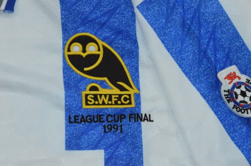 AAA(Thailand) Sheffield Wednesday 1991 League Cup Final Retro Soccer Jersey