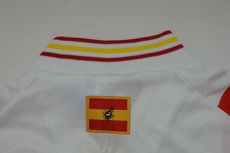 AAA(Thailand) Spain 1996 Away Retro Long Sleeve Soccer Jersey