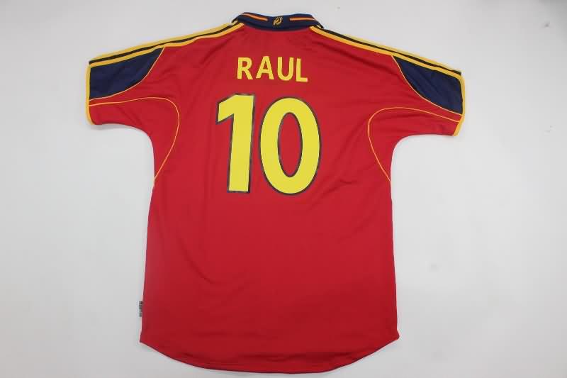 AAA(Thailand) Spain 2000 Home Retro Soccer Jersey