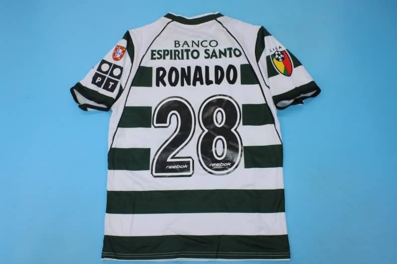 AAA(Thailand) Sporting Lisbon 2001/02 Home Retro Soccer Jersey