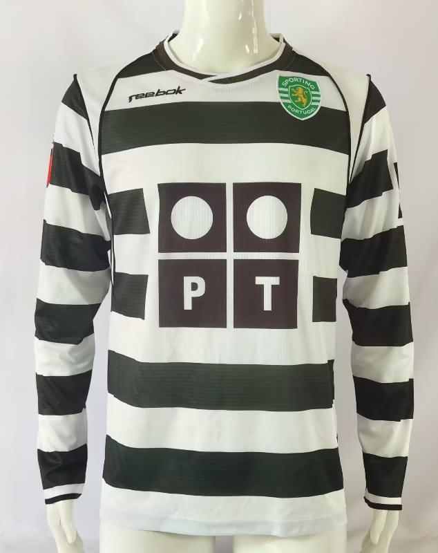 AAA(Thailand) Sporting Lisbon 2002/03 Home Long Sleeve Retro Soccer Jersey