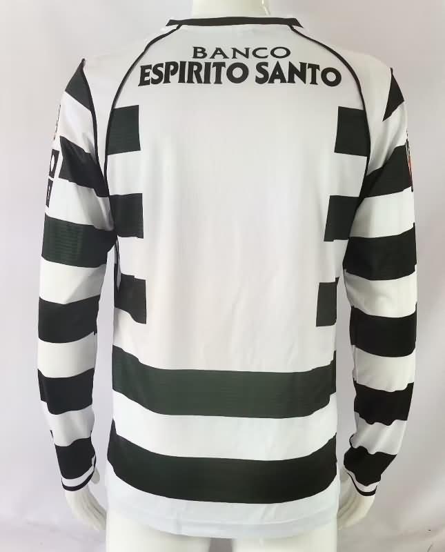 AAA(Thailand) Sporting Lisbon 2002/03 Home Long Sleeve Retro Soccer Jersey