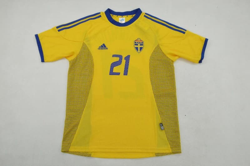 AAA(Thailand) Sweden 2002 Home Retro Soccer Jersey