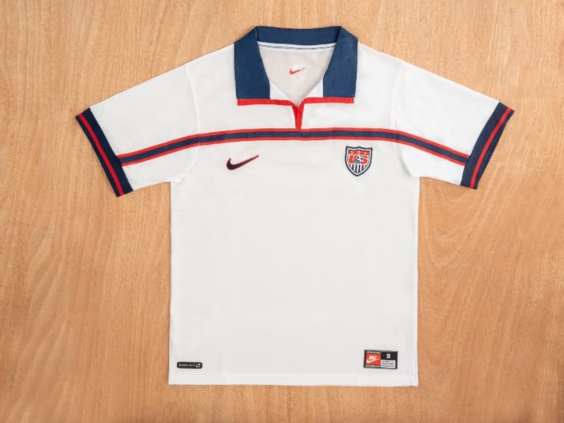 AAA(Thailand) USA 1998 Home Retro Soccer Jersey AAA(Thailand) USA 1998 Home Retro Soccer Jersey